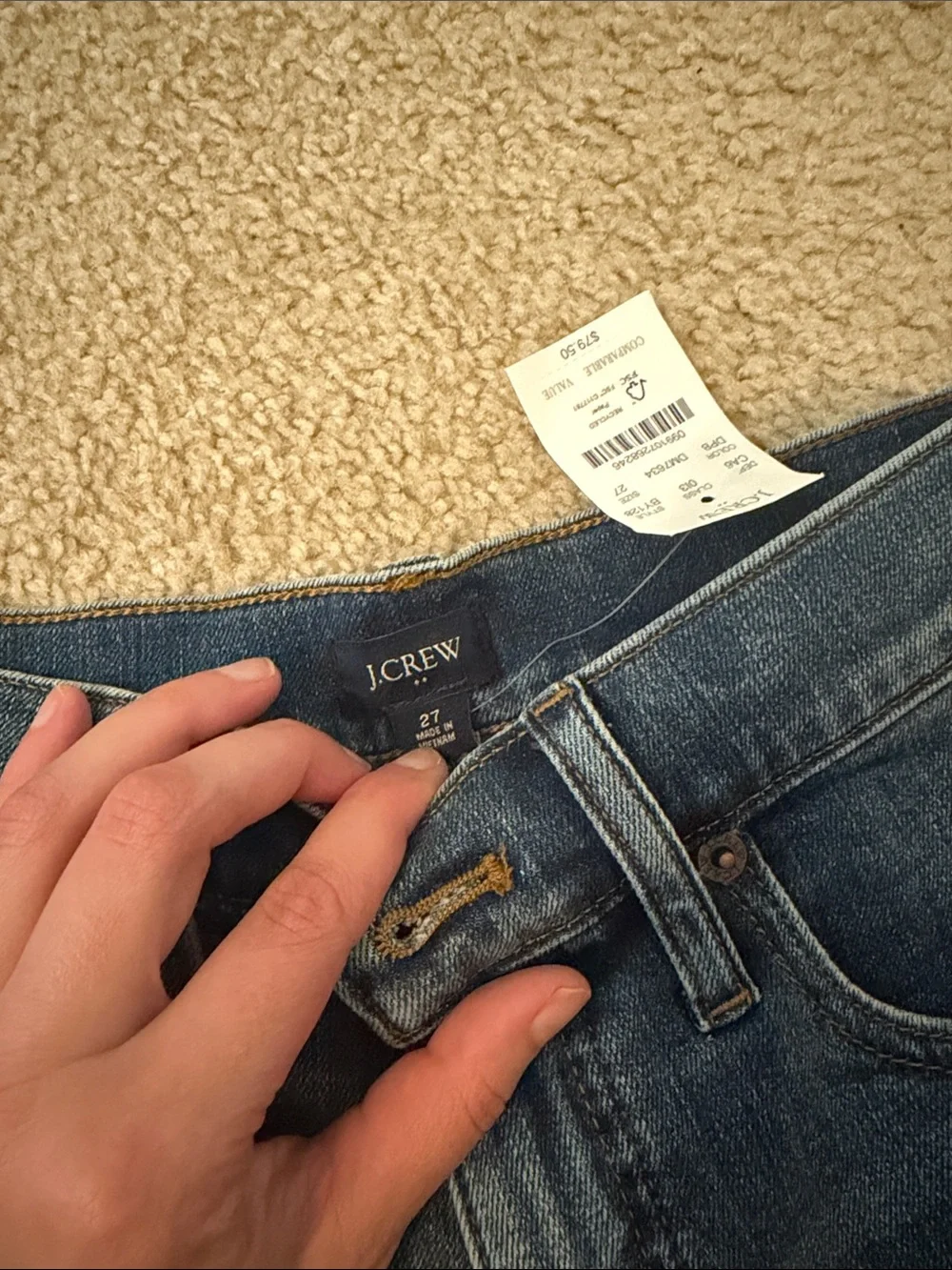 J. Crew Medium Wash Rolled-Hem Denim Shorts